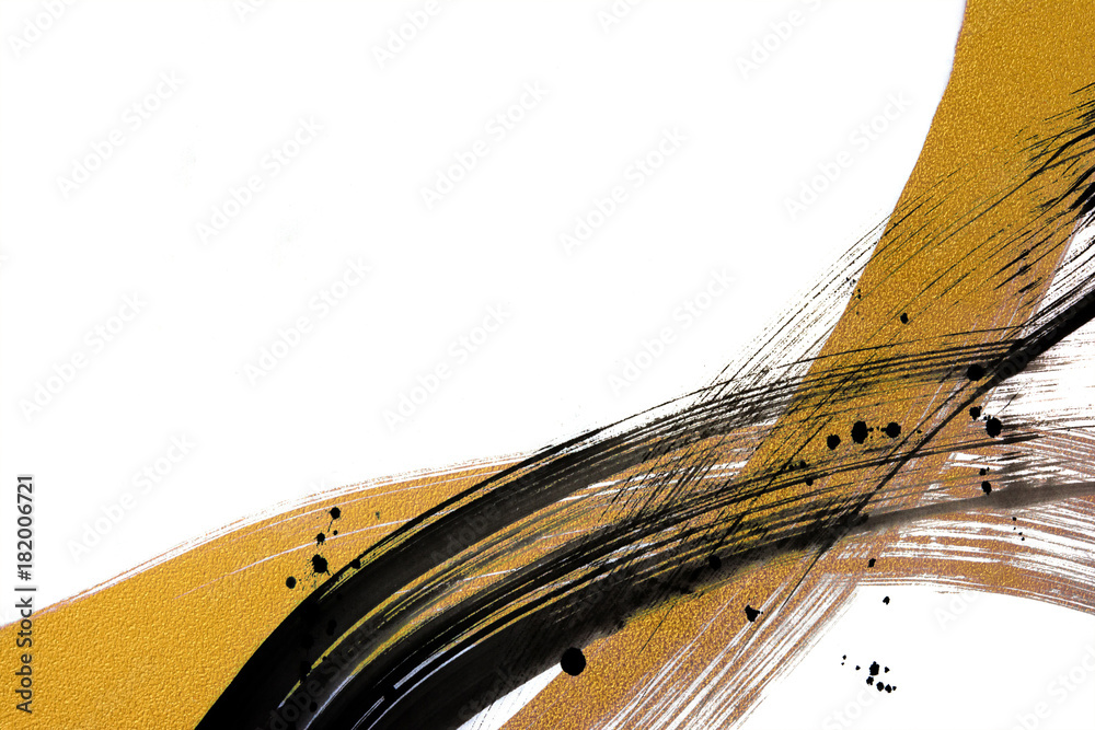 筆で描いた線と点 和風背景 Stock イラスト Adobe Stock