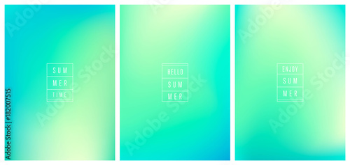 Set abstract gradient bg holographic vector