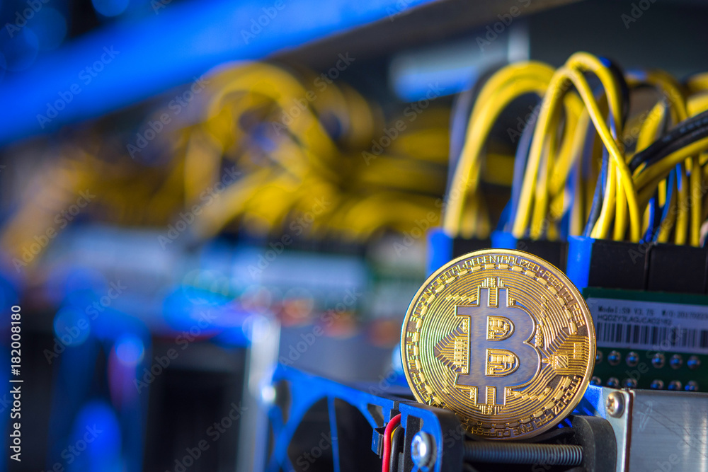 Obraz premium cryptocurrency equipment mining