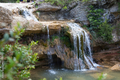 Waterfall in Catalonia surrounded by beautiful forests