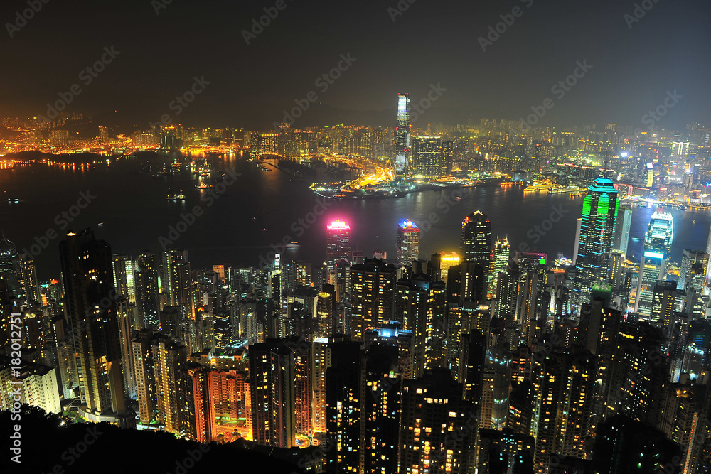 Hong Kong Cityscape at Night