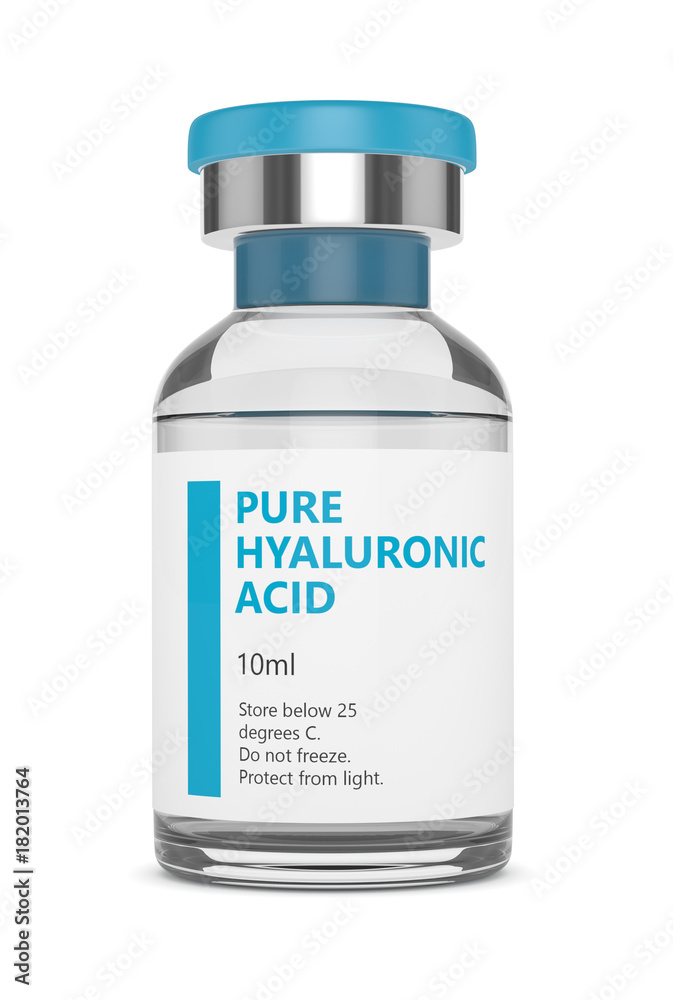 3d render of hyaluronic acid vial 3d render of hyaluronic acid vial