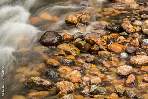 water rushing through the rocky creek