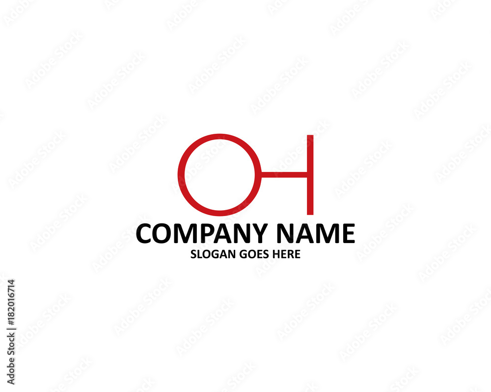 oh letter logo oh letter logo