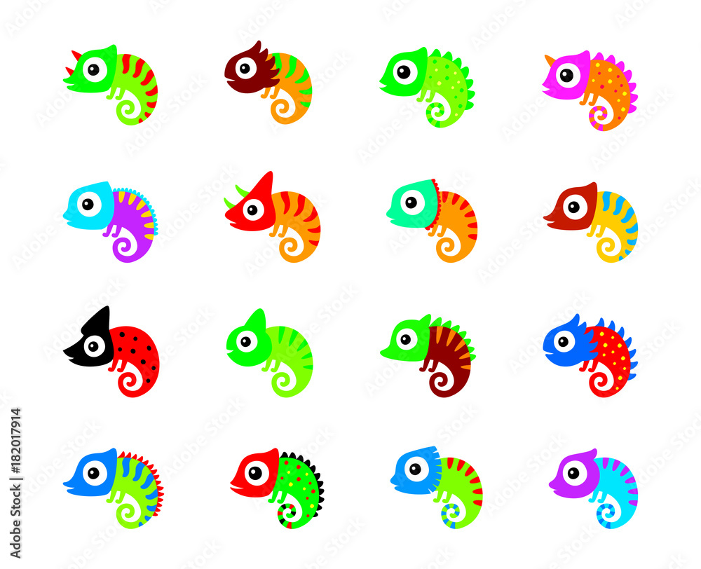 cute chameleon vector collection cute chameleon vector collection