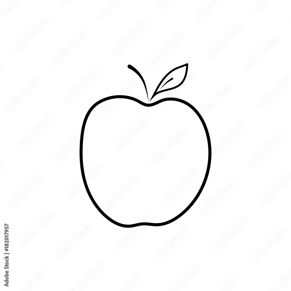 Apple line icon, outline vector sign Apple line icon, outline vector sign