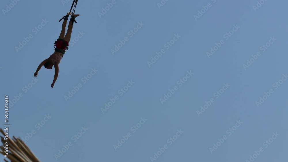 Bungee Jumper Flying through the Air Bungee Jumper Flying through the Air