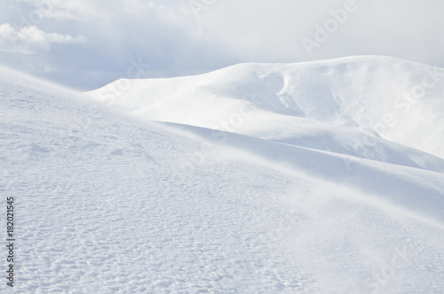 Carpathian mountain landscape. Panorama of Snow Mountain. © fontgraf