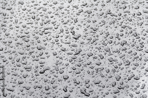 water beads on repellent ground