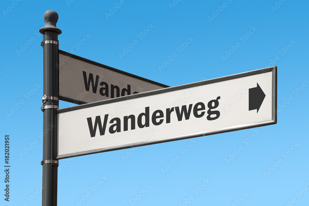 Fototapeta premium Schild 175 - Wanderweg