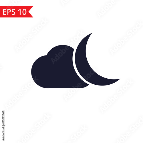 Cloud with moon icon