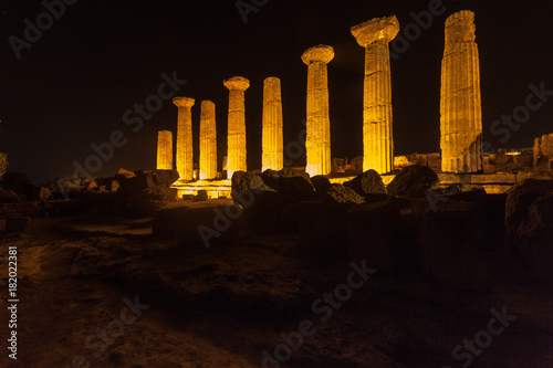 Hercules Temple in Agrigento archaeological park. Sicily