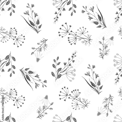 Watercolor floral vector pattern