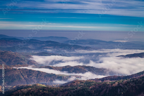 Wonderful sunrise in the Tatras in autumn, Poland