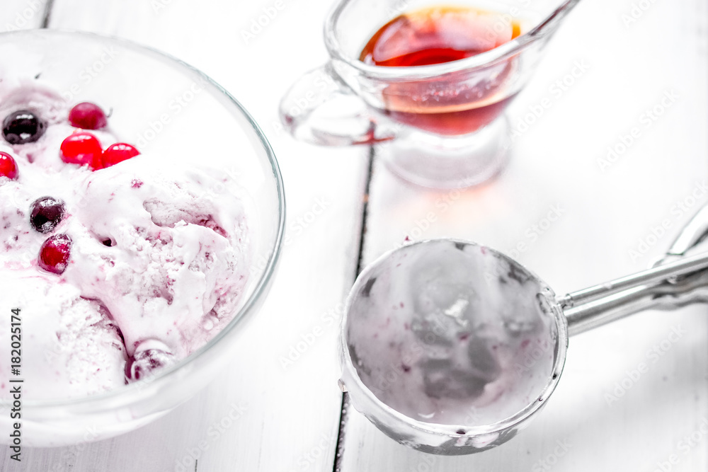 organic homemade ice cream in glass bowl on wooden background organic homemade ice cream in glass bowl on wooden background