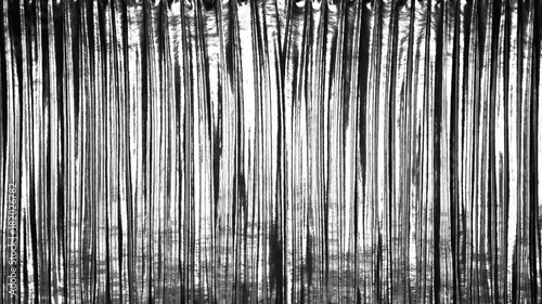 Fancy stage or window grey curtain 3D animation, alpha matte is included