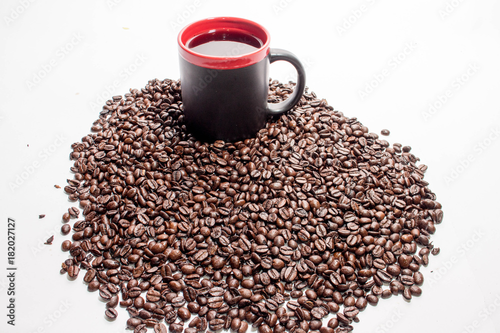 Coffee Cup and Beans 