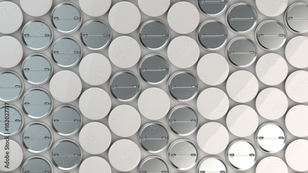 Blank white badges on white background Blank white badges on white background