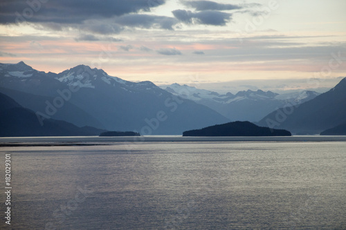 Sunrise Entering Tracy Arm Fjord  Alaska