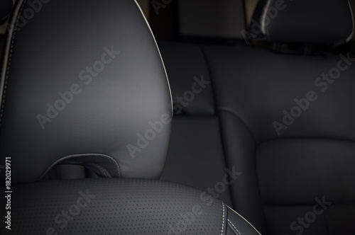 Part of leather car seat details