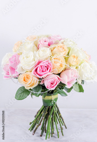 beautiful bouquet of roses flower photo