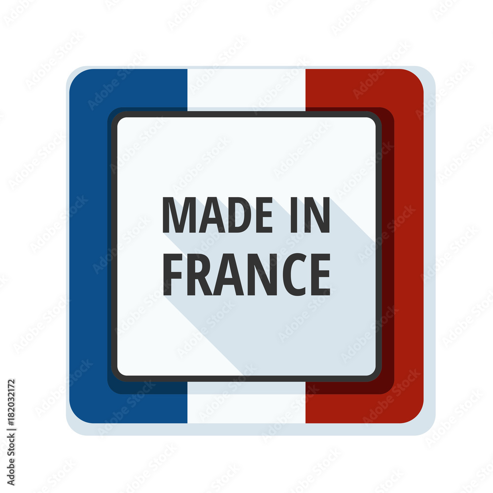 Made in France button illustration Made in France button illustration