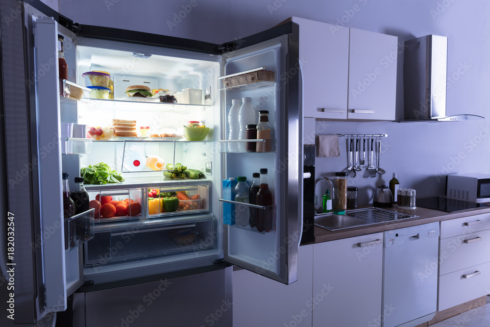 Open Refrigerator In Kitchen Open Refrigerator In Kitchen