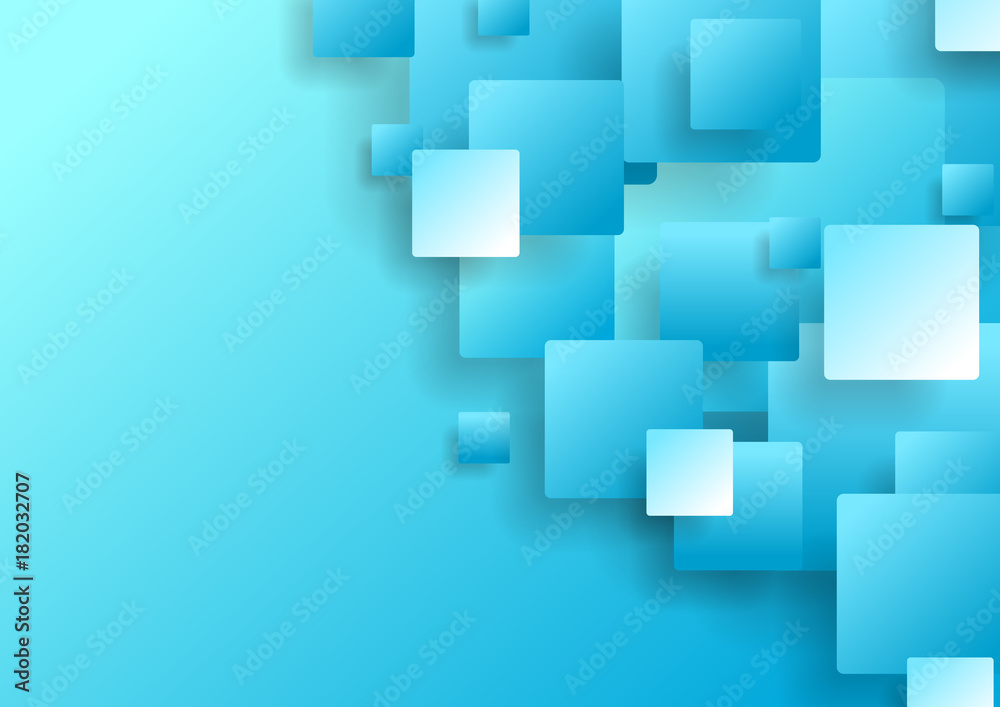 Light blue abstract tech squares background Light blue abstract tech squares background