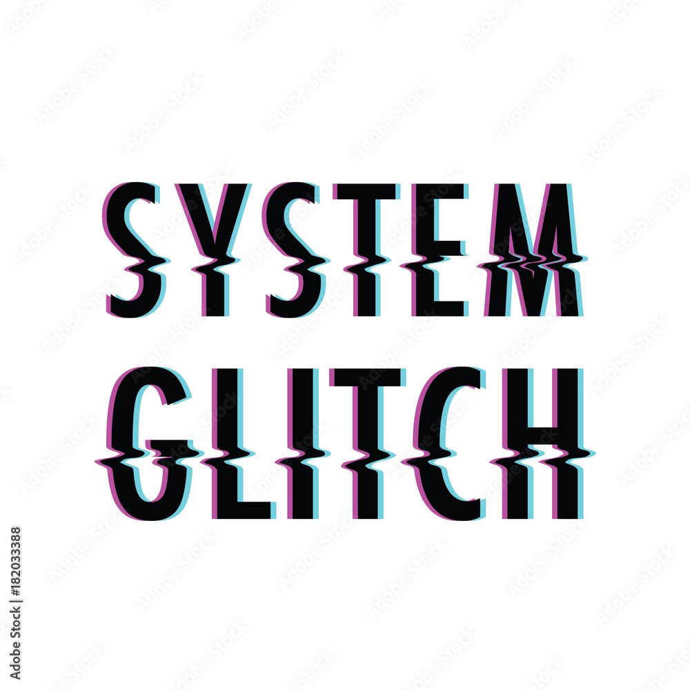 system glitch text
