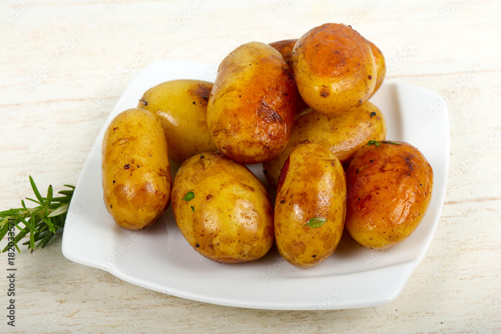 Young baked potato Young baked potato