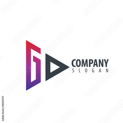Initial Letter GO Design Logo