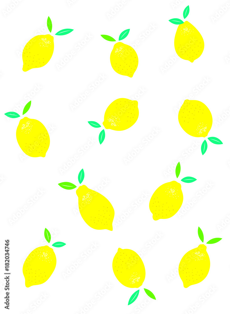 Obraz premium fresh yellow lemon vector