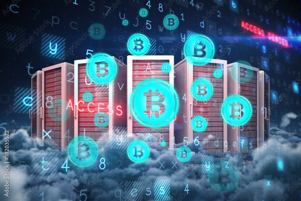 Composite image of symbol of bitcoin digital cryptocurrency Composite image of symbol of bitcoin digital cryptocurrency