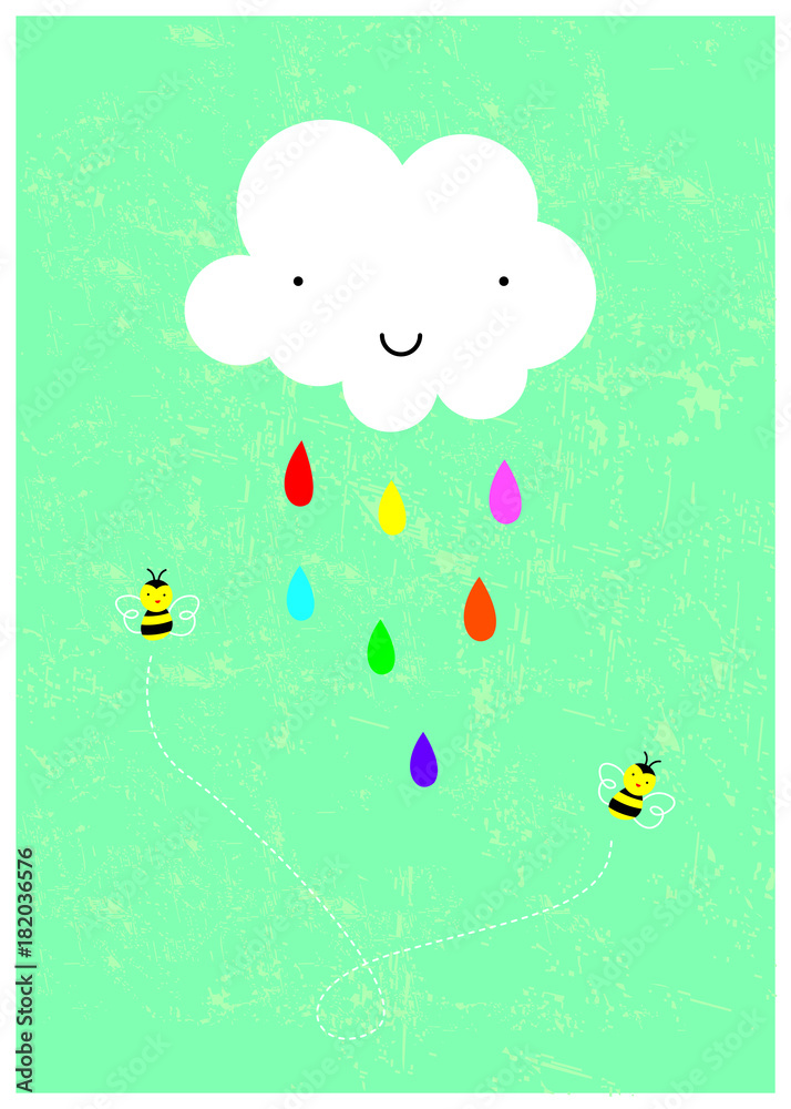 nursery happy cloud poster
