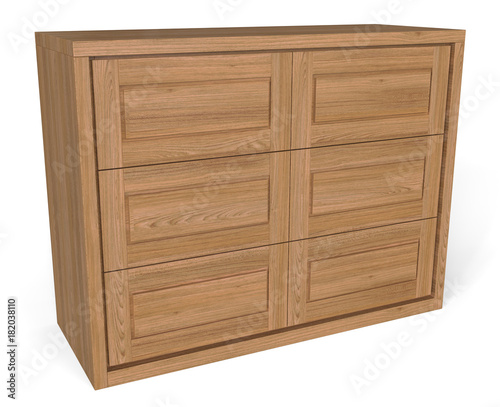 Wooden chest of drawers