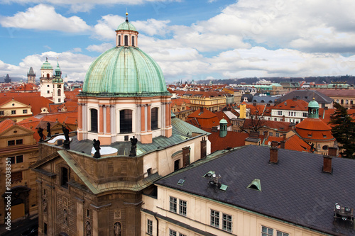 Wallpaper Mural Beautiful and old Prague with red bricks roofs over the entire city, Czech Republic Torontodigital.ca
