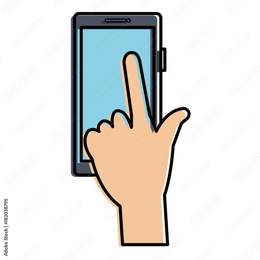 hands human with smartphone device vector illustration design hands human with smartphone device vector illustration design