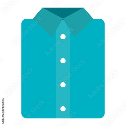 ironed shirt isolated icon vector illustration design