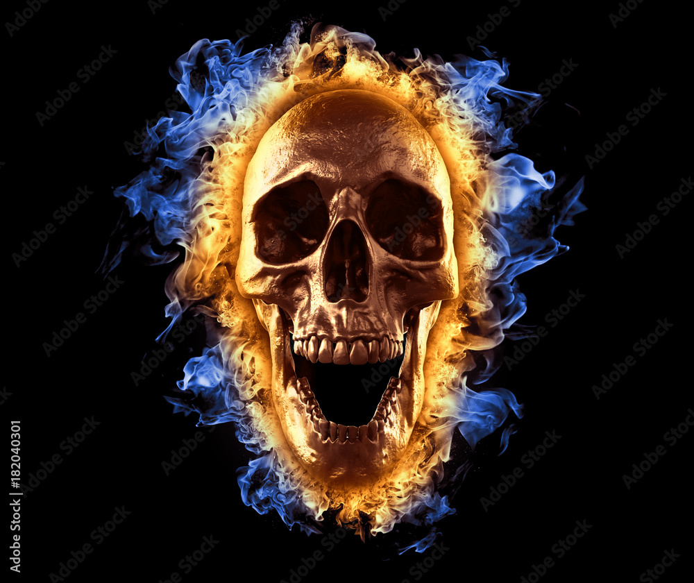 skull in fire wallpaper 3d illustration Stock Illustration | Adobe Stock skull in fire wallpaper 3d illustration Stock Illustration | Adobe Stock
