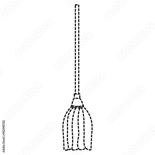 toilet mop isolated icon vector illustration design