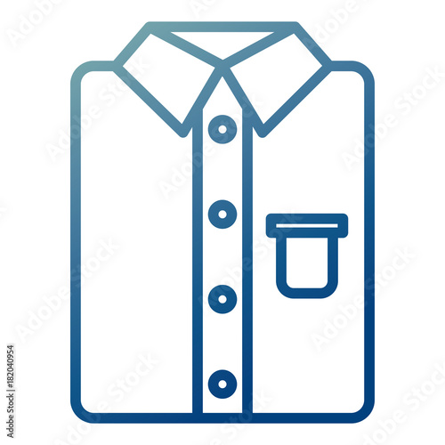 ironed shirt isolated icon vector illustration design