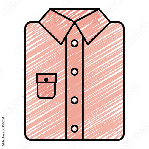 ironed shirt isolated icon vector illustration design