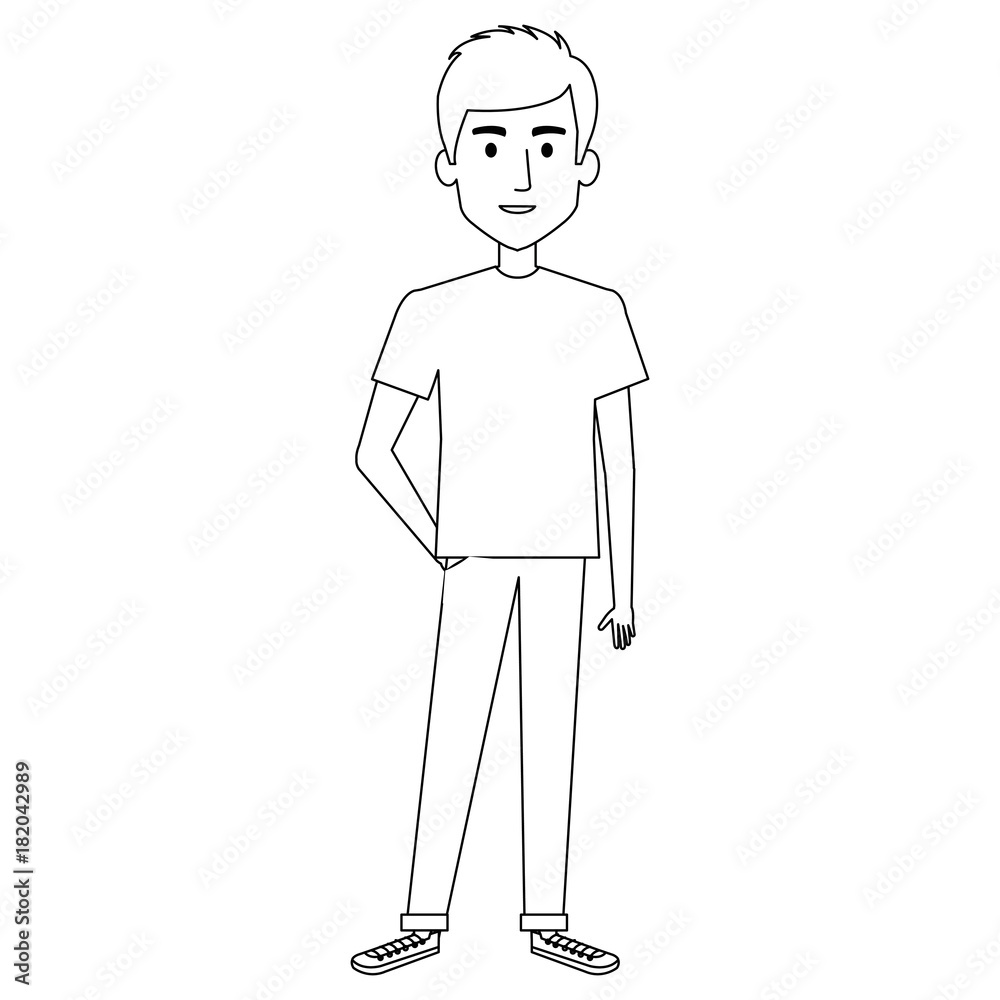 young man avatar character vector illustration design young man avatar character vector illustration design