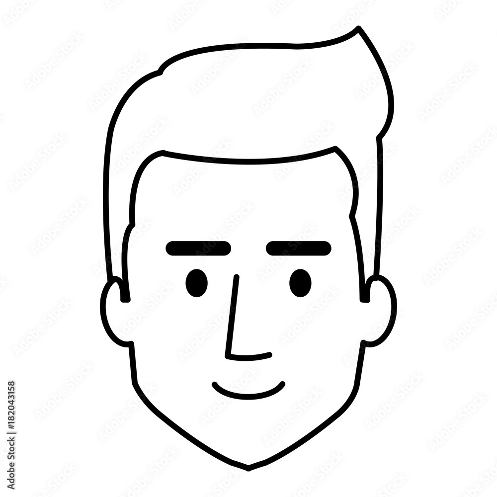 young man head avatar character vector illustration design young man head avatar character vector illustration design