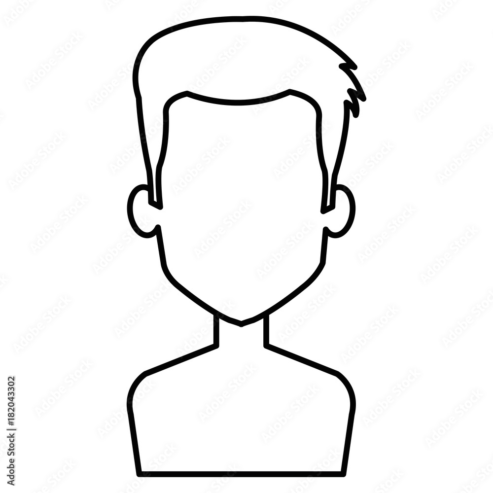 young man shirtless avatar character vector illustration design young man shirtless avatar character vector illustration design