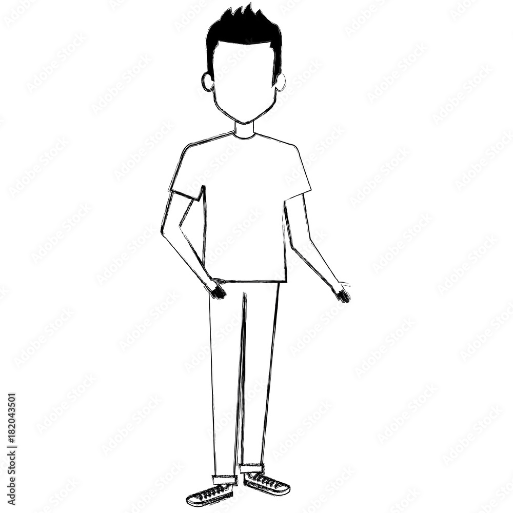 young man avatar character vector illustration design young man avatar character vector illustration design