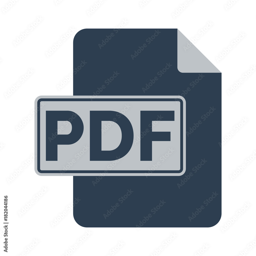 PDF Icon on white background. PDF Icon on white background.