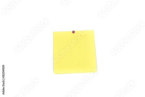 Yellow post it notes with pin © Pixavril