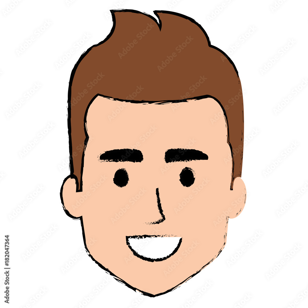 young man head avatar character vector illustration design young man head avatar character vector illustration design
