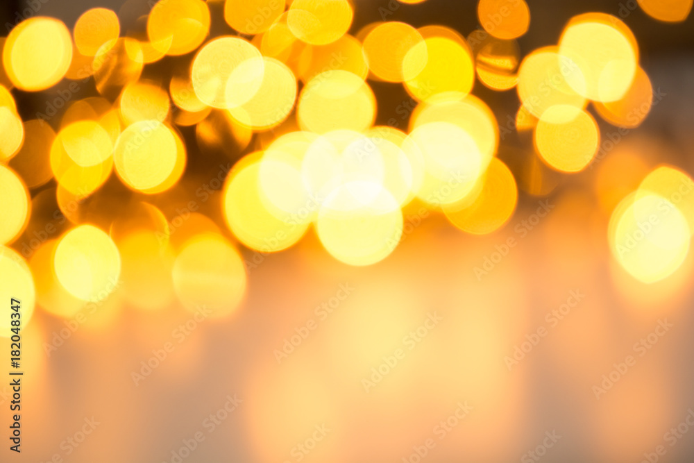 Christmas lights abstract with shiny yellow bokeh effect Christmas lights abstract with shiny yellow bokeh effect